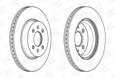 КОМПЛ.2 ШТ/ Гальмівний диск пер. Hyundai i20 14-/Kia Rio 11- (280*22) CHAMPION 562944CH