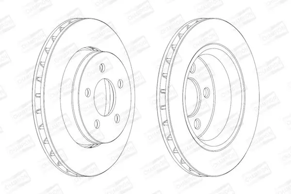 КОМПЛ.2 ШТ/ Гальмівний диск перед. Cherokee 08-, Dodge Nitro 07- CHAMPION 563041CH (фото 1)