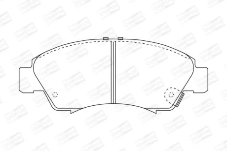 Гальмівні колодки пер. Honda Civic 87-01 (AKEBONO) CHAMPION 572324CH