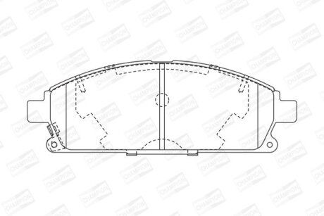 Гальмівні колодки пер. Nissan X-Trail 01-13/Pathfinder 97-04 (AKEBONO) CHAMPION 572466CH