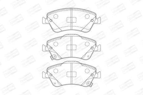 Гальмівні колодки пер. Toyota Auris 07-12 (bosch) CHAMPION 572524CH