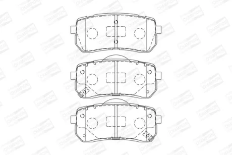 Гальмівні колодки зад. Hyundai H-1 08- (mando) CHAMPION 572596CH