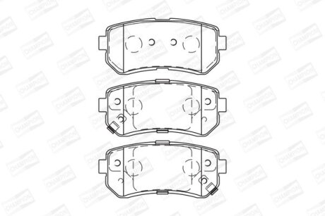 Гальмівні колодки зад. Accent/Ceed/Cerato/Creta/i20 (05-21) CHAMPION 572604CH