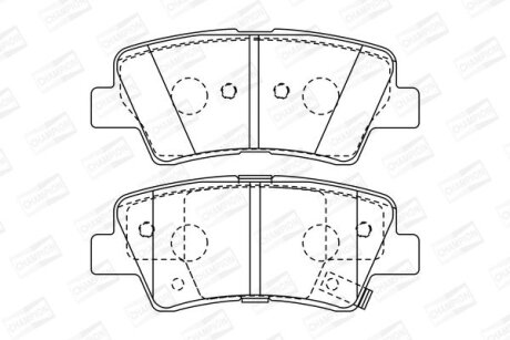 Гальмівні колодки зад. Hyundai i30/i40 11-/Kia Cee\'d 12- (akebono) CHAMPION 572629CH