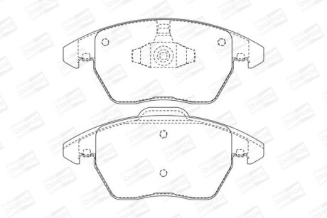 Гальмівні колодки пер. Citroen C4 Picasso 06-/Peugeot 5008 09- (ATE) CHAMPION 573134CH