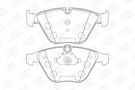 Гальмівні колодки пер. BMW 3 (E90)/5 (E60)/7 (E65) 02-13 (ATE) CHAMPION 573181CH