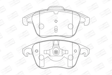 Гальмівні колодки пер. Citroen C4 Picasso 06-/Peugeot 5008 09- (ATE) CHAMPION 573193CH