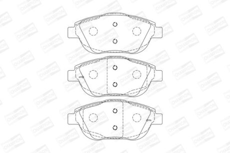 Гальмівні колодки пер. Citroen C3/DS3 09- (Bosch) CHAMPION 573264CH