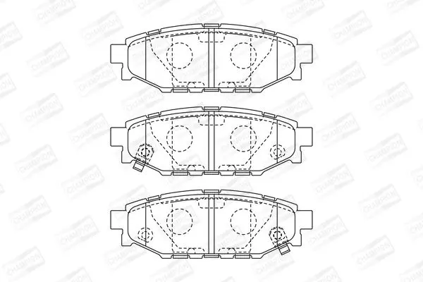 Гальмівні колодки зад. Forester/Impreza/Legacy/Outback09- (Akebono) CHAMPION 573380CH (фото 1)