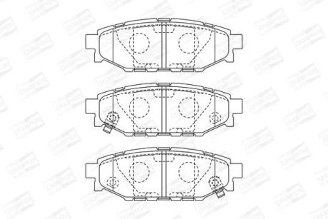 Гальмівні колодки зад. Forester/Impreza/Legacy/Outback09- (Akebono) CHAMPION 573380CH