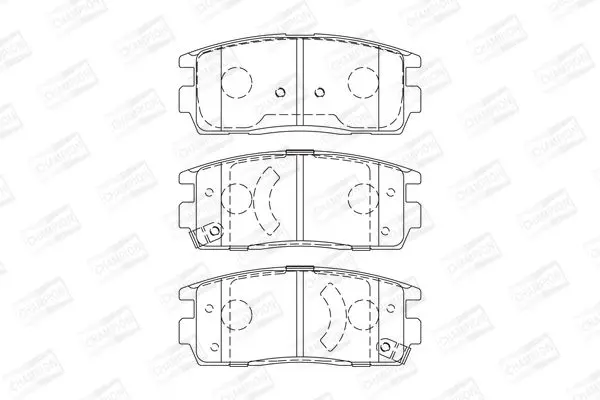 Гальмівні колодки зад. Chevrolet Captiva 06- (MANDO) CHAMPION 573386CH (фото 1)