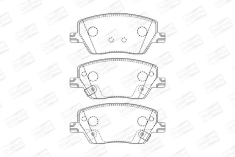 Гальмівні колодки пер. Fiat Tipo 1.3-1.6 16-20 CHAMPION 573626CH