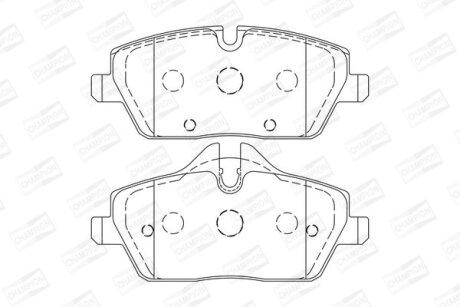 Гальмівні колодки пер. BMW 1(E81/E87)/MINI 06- (TRW) CHAMPION 573733CH