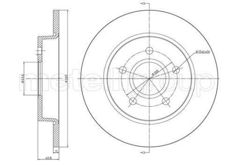 Тормозной диск зад. Focus II 04-/C-MAX 07- (265x11) CIFAM 800-688C