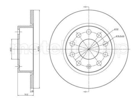 Тормозной диск задний. A3/Altea/Beetle/Bora/Caddy (04-21) CIFAM 800-724C (фото 1)