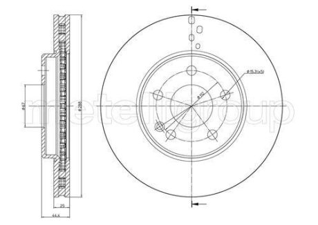 Тормозной диск перед. W169/W245 (04-12) CIFAM 800-832C