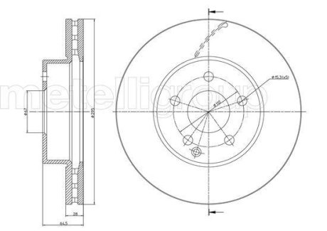 Гальмівний диск перед. W204/W207/W212/W172 (07-21) CIFAM 800-935C