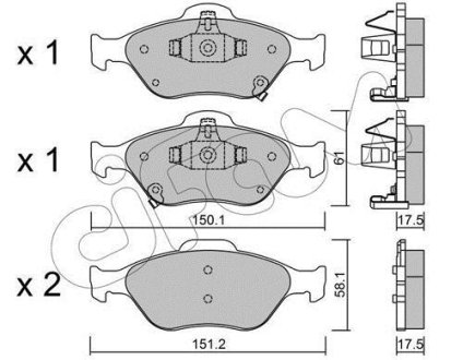 Тормозные колодки пер. Toyota Yaris 05- (ATE) CIFAM 822-316-1