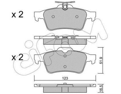 Тормозные колодки зад. Ford C-Max/Focus 1.6/2.0 TDCi 10- CIFAM 822-337-1 (фото 1)