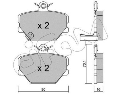 Тормозные колодки пер. City Coupe/Crossblade/Fortwo (98-14) CIFAM 822-341-0