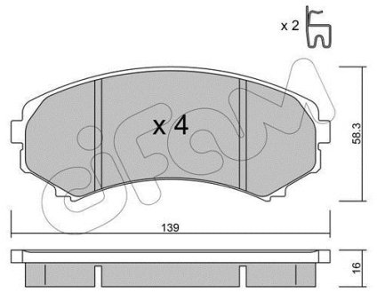 Тормозные колодки пер. Mitsubishi Grandis 04-11/Pajero 90- (sumitomo) CIFAM 822-399-0