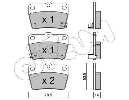 Тормозные колодки зад. DR5/RAV 4 (01-21) CIFAM 822-431-0 (фото 1)