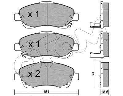 Тормозные колодки пер. Toyota Avensis 00-08 (bosch) CIFAM 822-450-0 (фото 1)