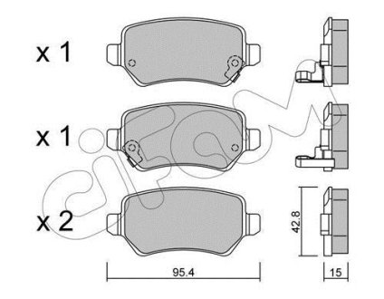 Гальмівні колодки Astra/Ceed/Combo/Zafira 94- CIFAM 822-542-0