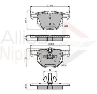 Колодки гальмівні дискові задні COMLINE ADB01671
