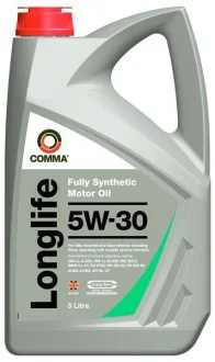 Моторна олива Longlife (5L) 5W30 API CF SL MB 229.3 VW 502.00 VW 505.00 COMMA LONG LIFE 5W30 5L