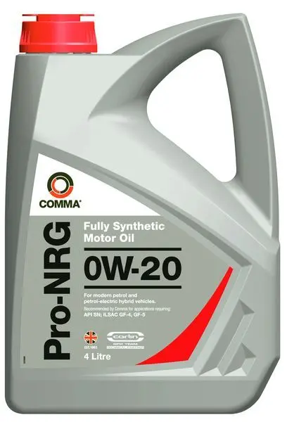 Моторна олива Pro-NRG (4L) 0W20 API ILSAC GF-5 SN CHRYSLER MS-6395 DEXOS1 GEN2 GM 4718M GM 6094M COMMA PRO-NRG 0W20 4L (фото 1)