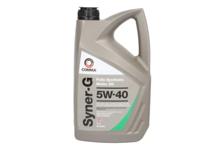 Моторна олива Syner-G (5L) 5W40 API CF SN CITROEN B71 2296 MB 226.5 MB 229.1 MB 229.3 PEUGEOT B71 2296 PORSCHE A40 RENAULT RN 0700 RENAULT RN 0710 VW 502.00 VW 505.00 COMMA SYNER-G 5W40 5L