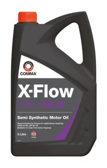 Моторна олива X-FLOW (5L) 5W30 API CF SL ACEA A5 B5 COMMA X-FLOW F 5W30 SEMI.5L