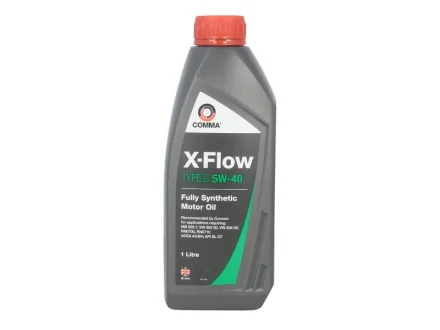 Моторна олива X-FLOW (1L) 5W40 API CF SL ACEA A3 B4 MB 229.1 RENAULT RN 0700 RENAULT RN 0710 VW 502.00 VW 505.00 COMMA X-FLOW G 5W40 SYNT. 1L
