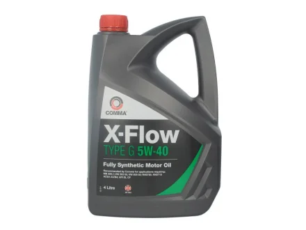 Моторна олива X-FLOW (4L) 5W40 API CF SL ACEA A3 B4 MB 229.1 RENAULT RN 0700 RENAULT RN 0710 VW 502.00 VW 505.00 COMMA X-FLOW G 5W40 SYNT. 4L