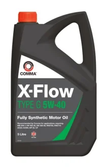 Моторна олива X-FLOW (5L) 5W40 API CF SL ACEA A3 B4 MB 229.1 RENAULT RN 0700 RENAULT RN 0710 VW 502.00 VW 505.00 COMMA X-FLOW G 5W40 SYNT. 5L