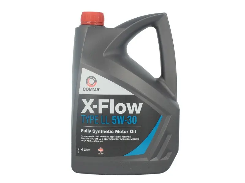 Моторна олива X-FLOW (4L) 5W30 API CF SL ACEA A3 B4 GM LL-A-025 GM LL-B-025 MB 229.3 OPEL LL-A-025 OPEL LL-B-025 VW 502.00 VW 505.00 COMMA X-FLOW LL 5W30 SYNT. 4L (фото 1)