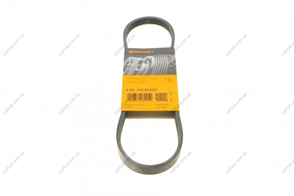 Поліклиновий ремінь (4PK753) SMART FORTWO 1.0 01.07- Contitech 4 PK 753 ELAST (фото 1)