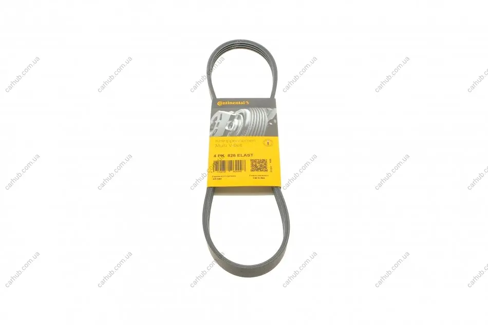 Ремінь генератора Subaru Forester/Impreza/Legacy/Outback 2.0/2.5AWD/WRX 08- CONTINENTAL Contitech 4PK826 ELAST (фото 1)