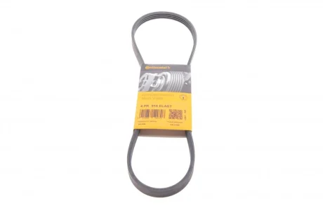 Ремінь генератора Renault Kangoo/Logan 1.4/1.6 04-/Lada Largus 1.6 12- CONTINENTAL Contitech 4PK916 ELAST