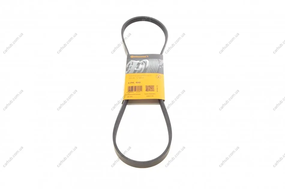 Поліклиновий ремінь (4PK990) CHERY TIGGO FORD ESCORT V, ESCORT VI HYUNDAI LANTRA I, SANTAMO, SONATA II, SONATA III MAZDA 323 C V, 323 F V, 323 F VI, 323 III, 323 P V, 323 S V 1.3-6.7 11.84-12.09 Contitech 4 PK 990 (фото 1)