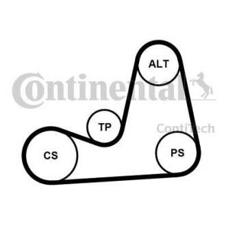 Фото комплект ГРМ Contitech 5PK1110K2 Комплект ГРМ Contitech 5PK1110K2