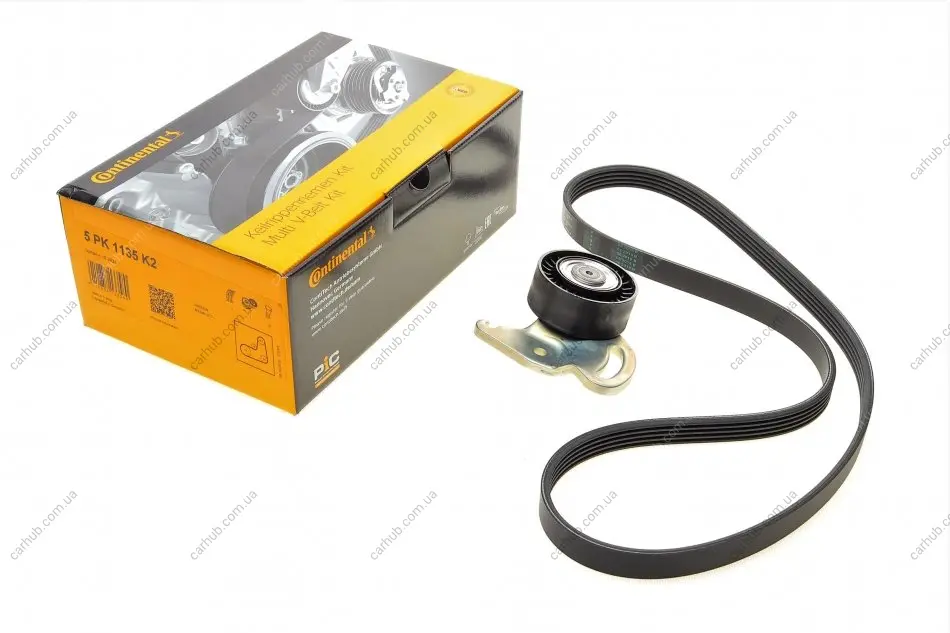 Комплект ременя генератора Renault Clio/Megane/Scenic/Nissan Almera/Micra/Kubistar 1.5 dCi 03- Contitech 5PK1135K2 (фото 1)