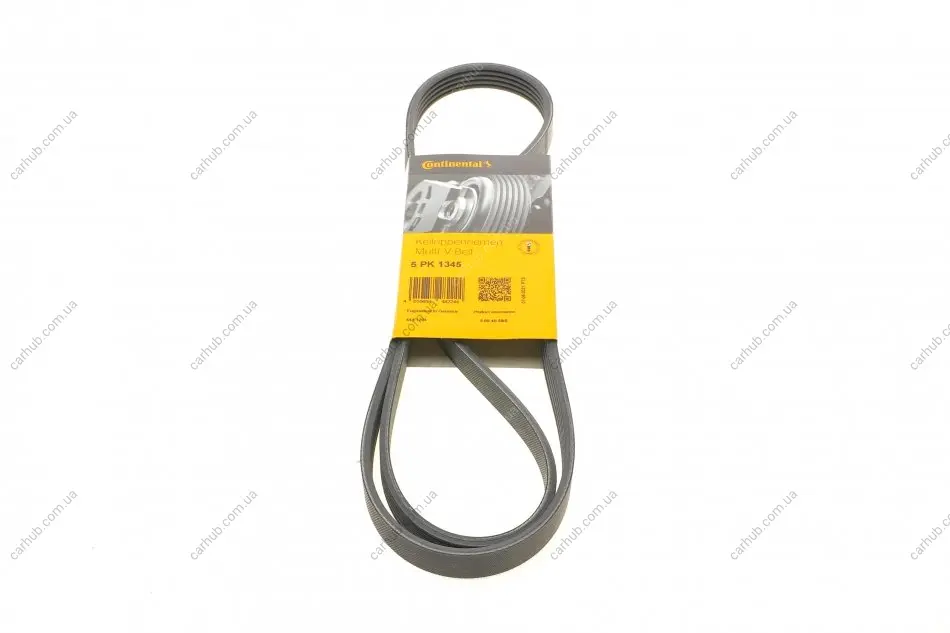 Поліклиновий ремінь (5PK1345) VOLVO S40 I, V40 HYUNDAI GALLOPER II LANCIA DELTA I, PRISMA MAZDA RX-7 III MITSUBISHI CARISMA, PAJERO I, PAJERO II, PAJERO PININ I, SPACE STAR 1.3-3.0 04.86-06.07 Contitech 5 PK 1345 (фото 1)