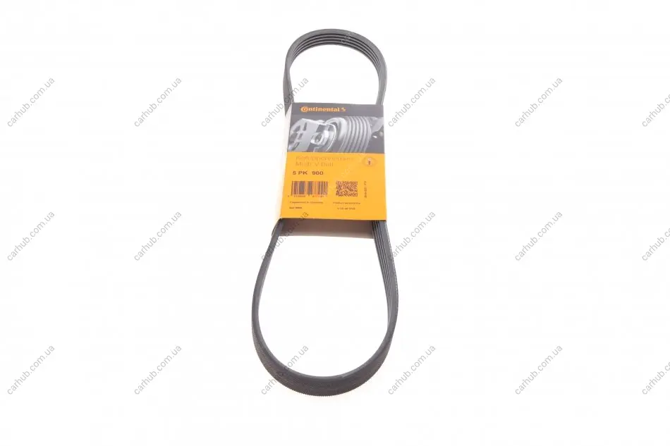 Поліклиновий ремінь (5PK900) ARO SPARTANA BMW 7 (E38) FORD FOCUS II LANCIA DEDRA, DELTA II MITSUBISHI ASX, LANCER VII, LANCER VIII NISSAN PIXO OPEL AGILA B RENAULT TWINGO I 1.0-2.8 03.93- Contitech 5 PK 900 (фото 1)