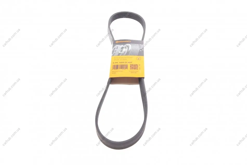 Ремінь генератора Ford Focus 1.6 04-/Volvo C30/S40/V50 05-12 CONTINENTAL Contitech 6PK1059 ELAST (фото 1)