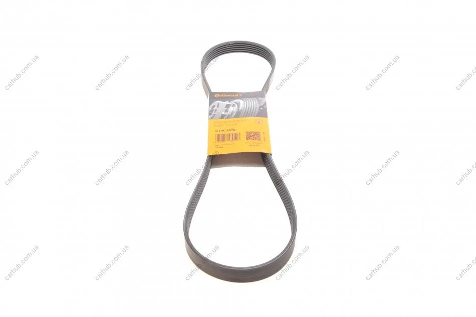 Ремінь генератора VW Caddy 1.6-2.0TDI 15-/Peugeot 2008/306/307/406 1.2-1.6 03- Contitech 6PK1070 (фото 1)