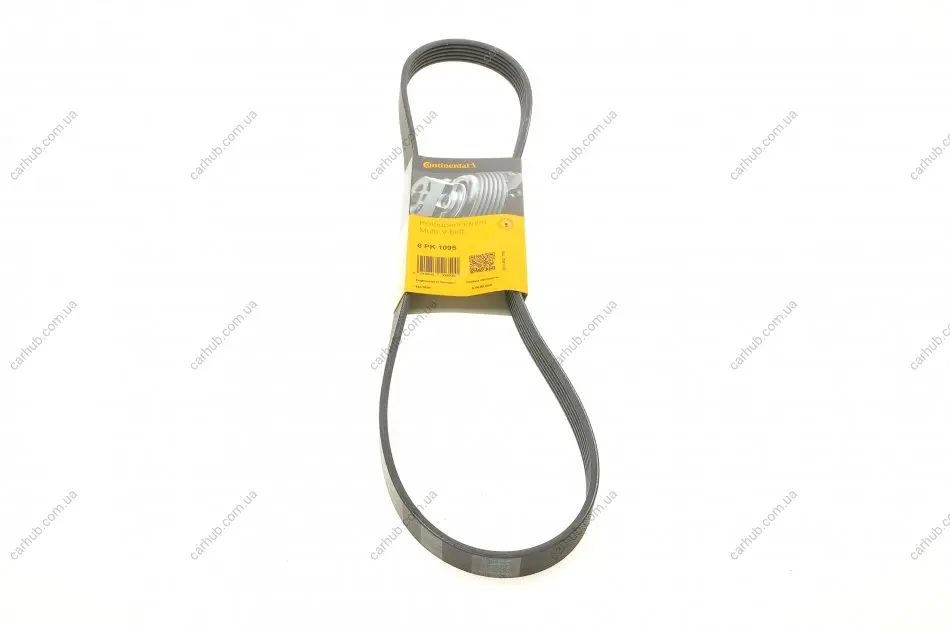 Поліклиновий ремінь (6PK1095) CITROEN JUMPER I, JUMPER II, ZX FIAT DUCATO NISSAN PRIMERA OPEL VECTRA C GTS, ZAFIRA B PEUGEOT 405 II, BOXER SEAT CORDOBA, IBIZA III 1.6-2.0LPG 03.91-04.15 Contitech 6 PK 1095 (фото 1)
