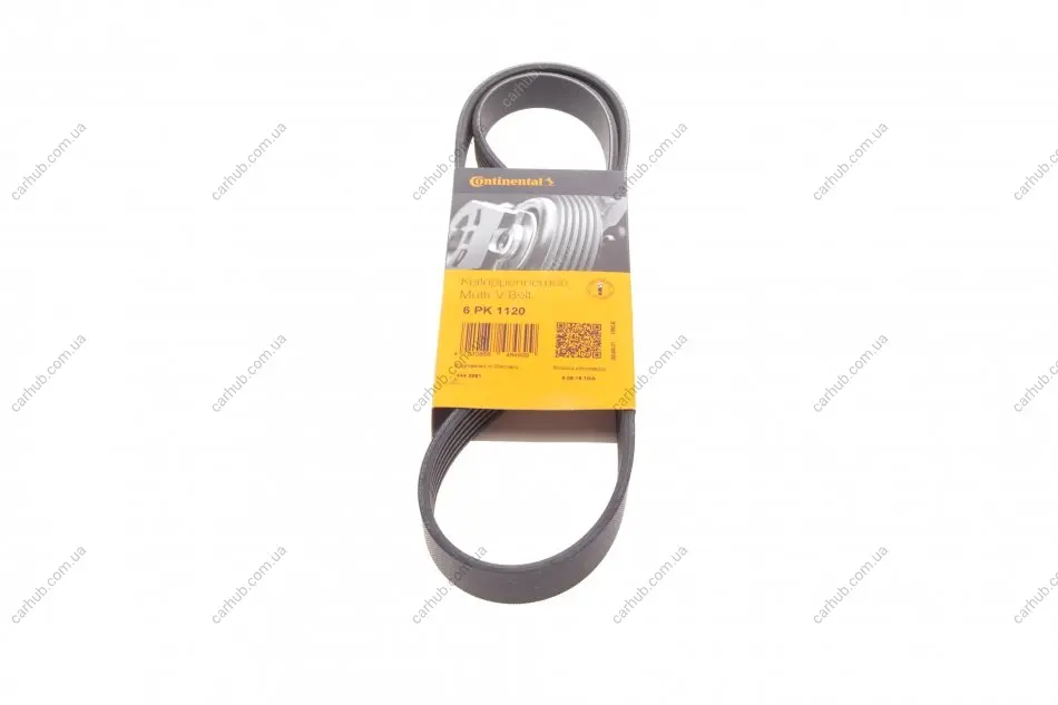 Ремінь генератора Skoda Octavia/VW Golf 1.6-2.0/1.9TDI 97-13/Passat B6/B7 1.8-2.0TSI/T5 1.9TDI 03-15 CONTINENTAL Contitech 6PK1120 (фото 1)