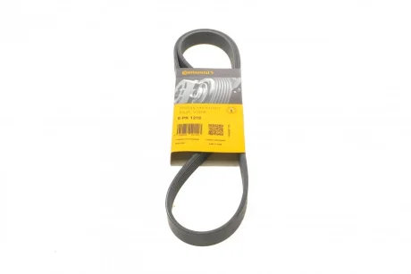 Ремінь генератора Renault Kangoo 1.9dTi/dCi 00-/Peugeot 107 1.0 05-14/Toyota Aygo/Yaris 1.0/1.8 05- CONTINENTAL Contitech 6PK1210